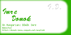 imre domok business card