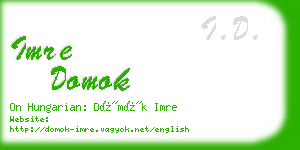 imre domok business card